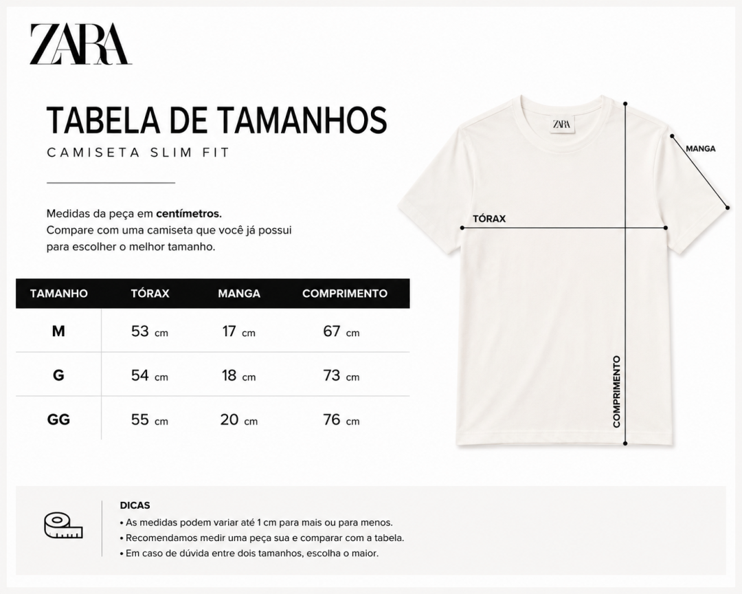 Camiseta Zara Listrada Slim- Marrom — foto 4