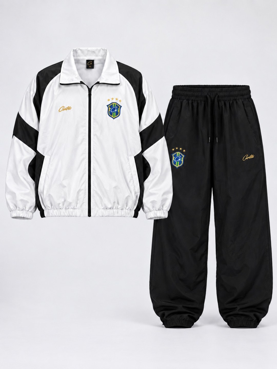 Conjunto Streetwear Corteiz Track- Branco/preto  — foto 2