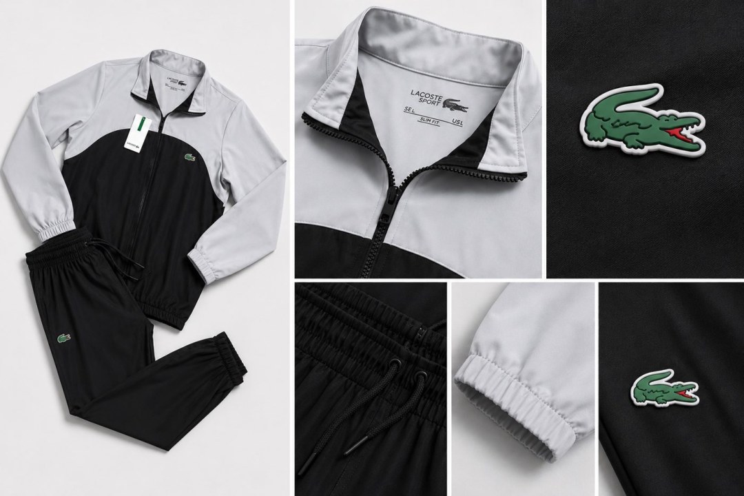 Conjunto táctel Lacoste preto/cinza  — foto 3
