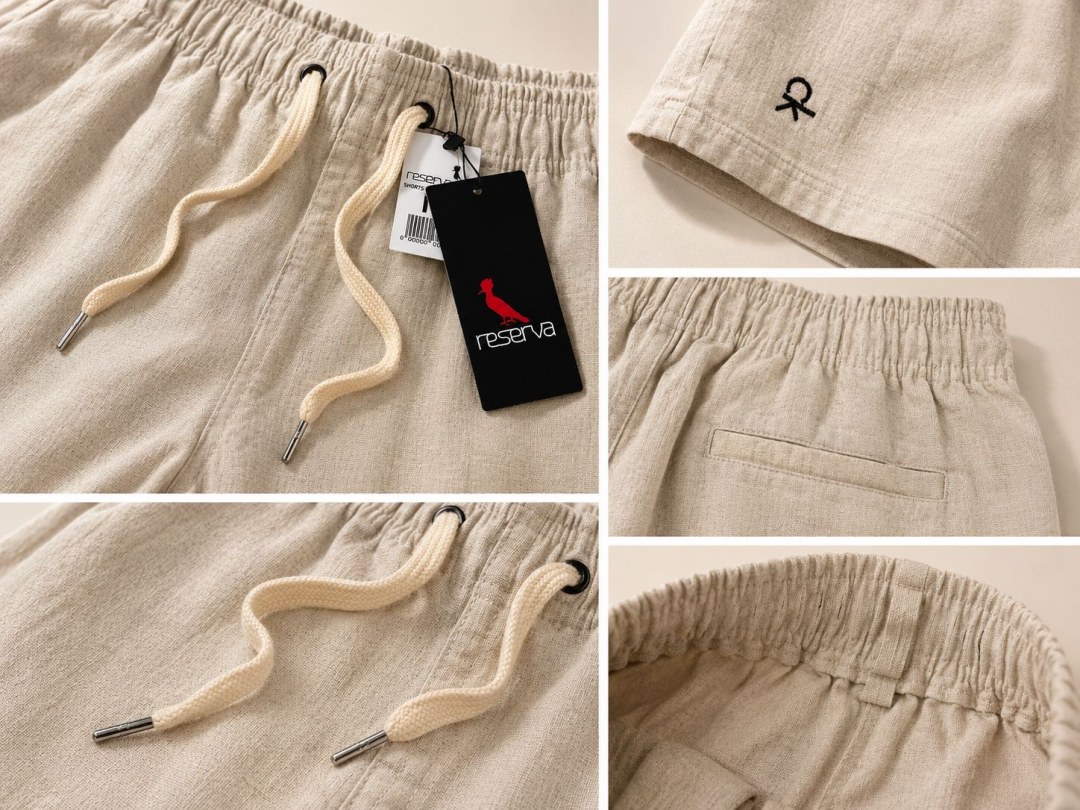 Short de linho caqui Calvin Klein  — foto 4