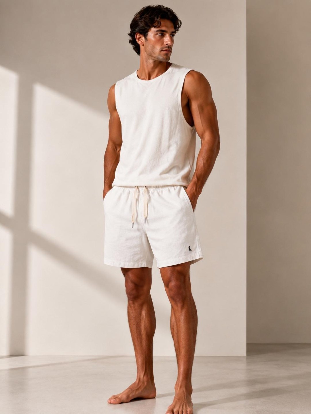 Short de linho off white reserva  — foto 3