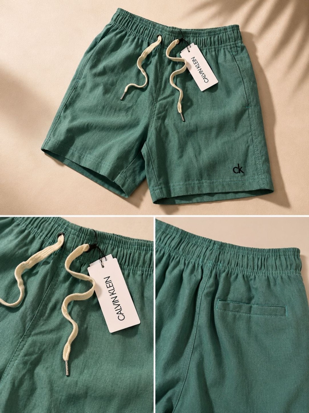 Short de linho verde Calvin Klein — foto 4