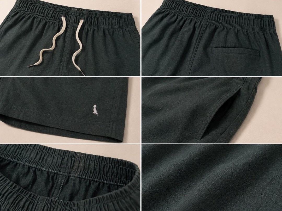 Short de linho verde musgo reserva  — foto 4