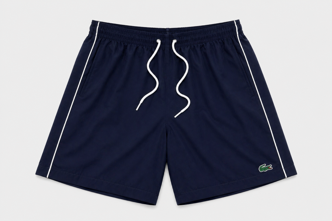 Short elastano Lacoste azul marinho 