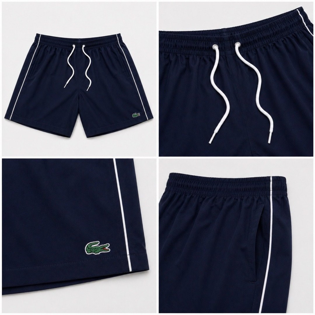 Short elastano Lacoste azul marinho  — foto 3