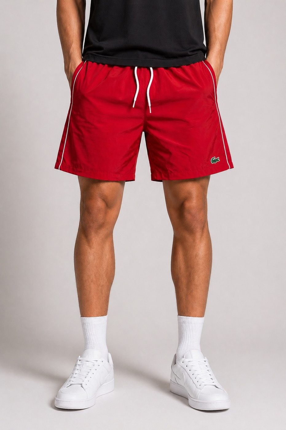Short elastano Lacoste vermelho  — foto 2