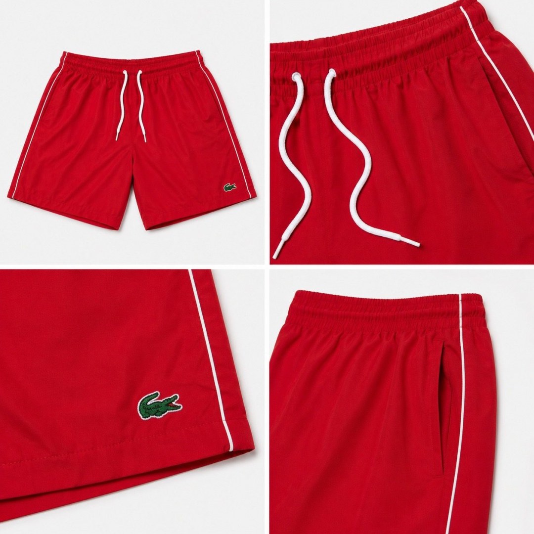 Short elastano Lacoste vermelho  — foto 3