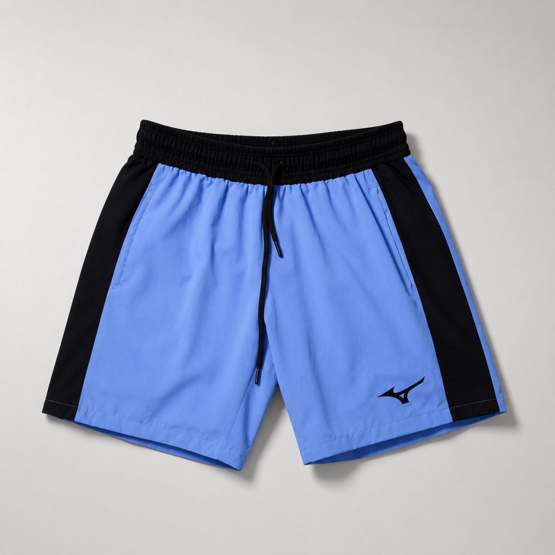Short elastano Mizuno azul/preto