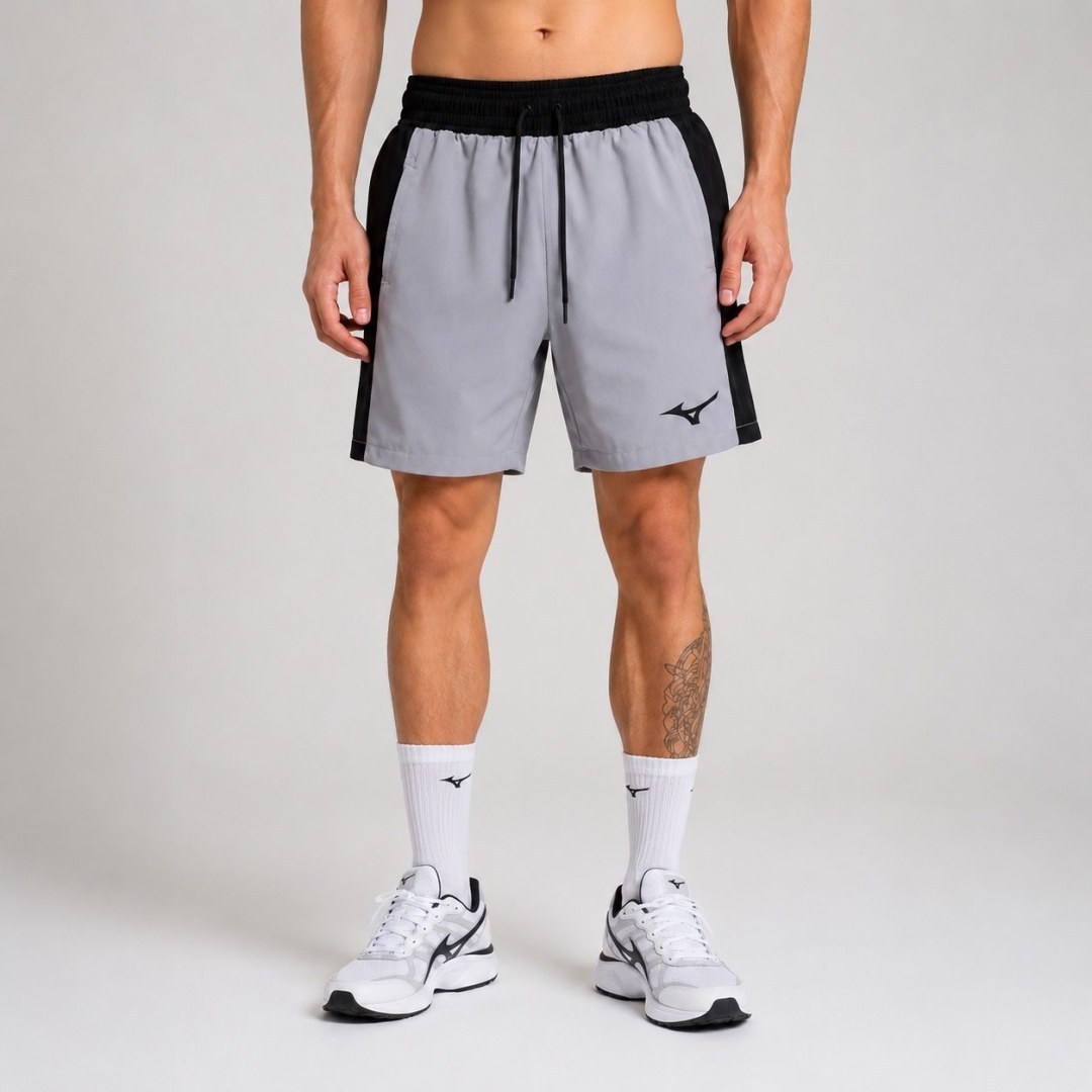 Short elastano Mizuno cinza/preto  — foto 2