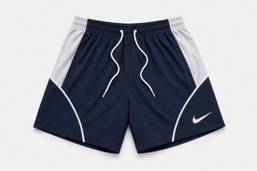 Short elastano Nike recorte azul marinho 